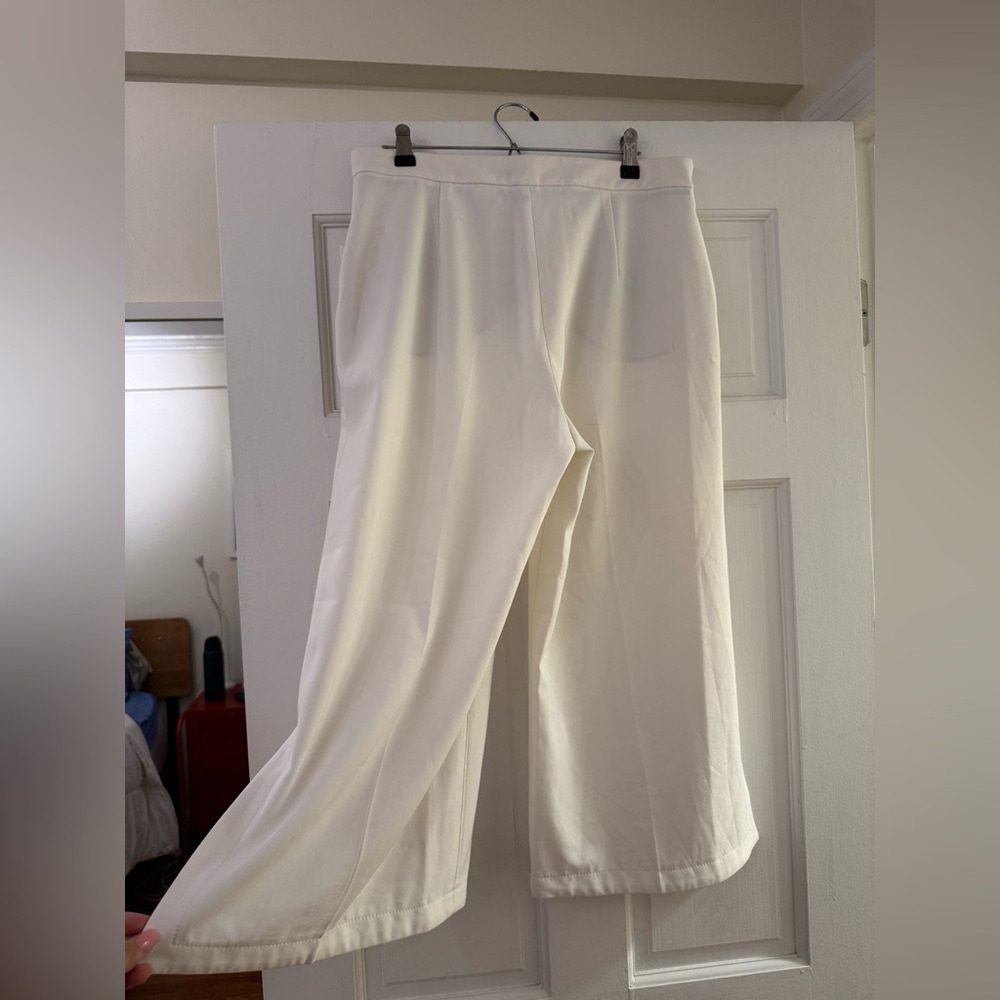 Zara Basic Collection White Trousers - image 2